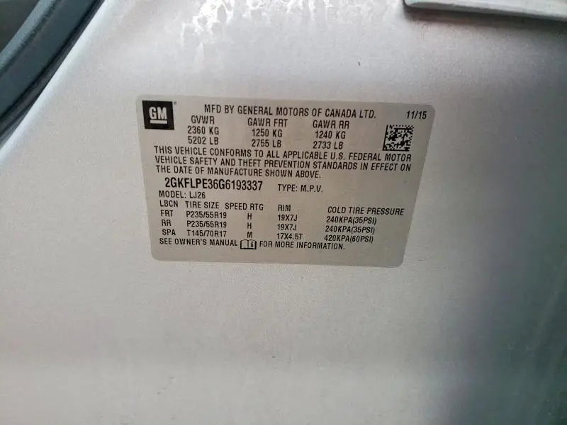 2016 GMC TERRAIN SLT  