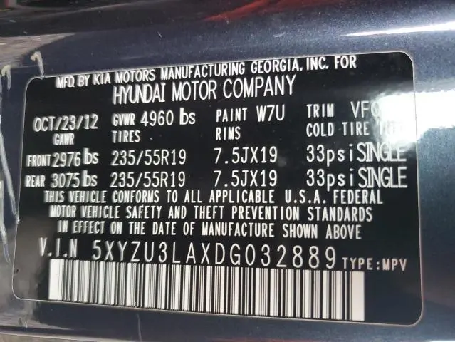 2013 HYUNDAI SANTA FE SPORT   