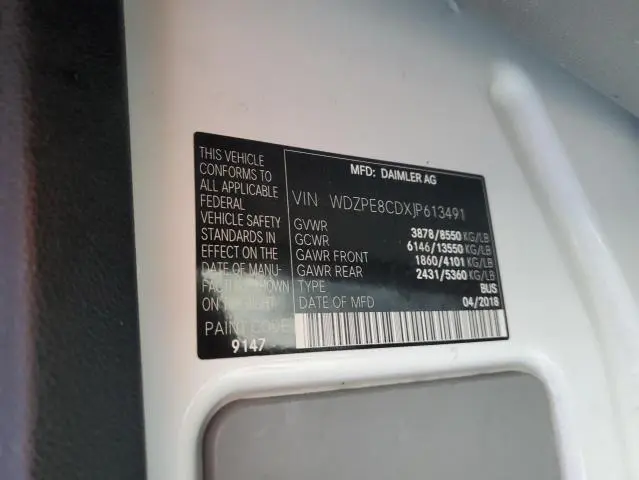 2018 MERCEDES-BENZ SPRINTER 2500  