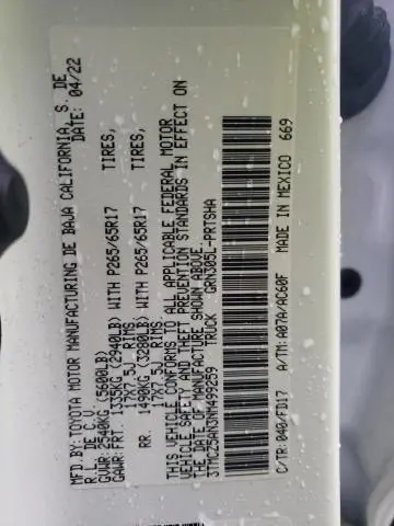 2022 TOYOTA TACOMA DOUBLE CAB  