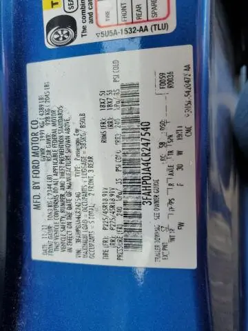 2012 FORD FUSION SEL  