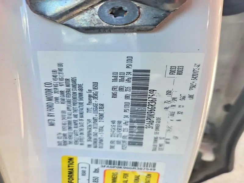 2016 FORD FUSION TITANIUM  