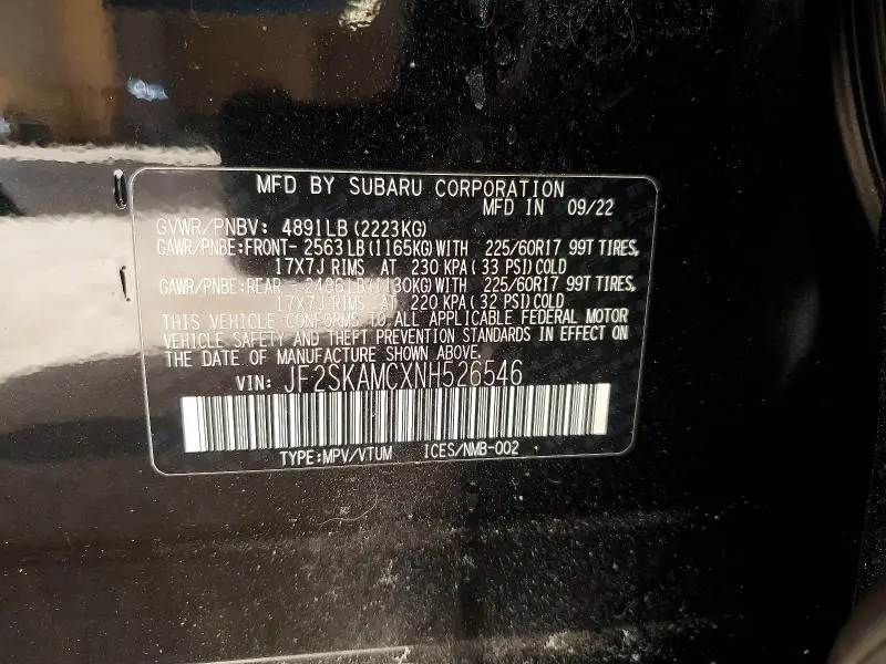 2022 SUBARU FORESTER WILDERNESS  