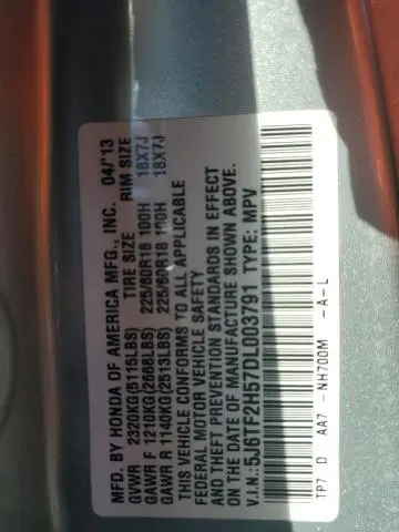 2013 HONDA CROSSTOUR EXL  