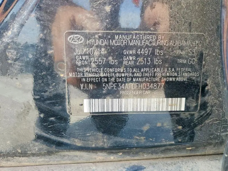2015 HYUNDAI SONATA   