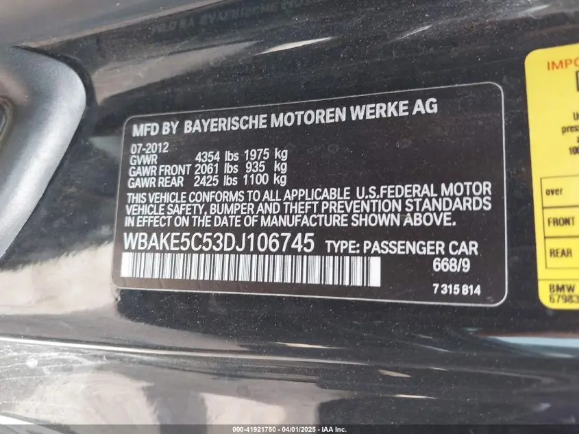 2013 BMW 328I  