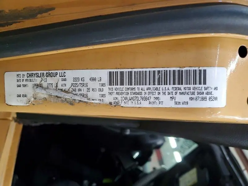 2013 JEEP WRANGLER SPORT  