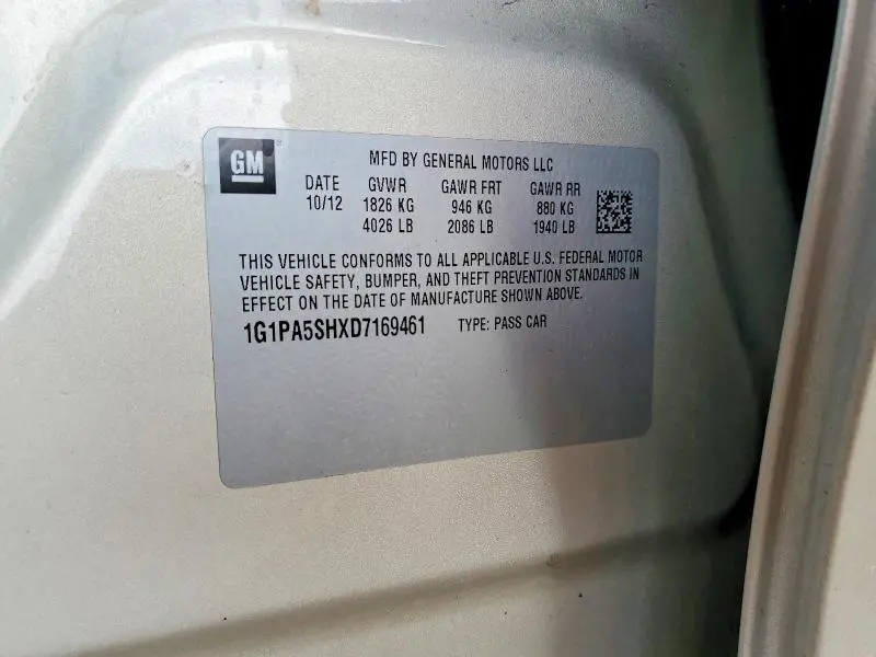 2013 CHEVROLET CRUZE LS  