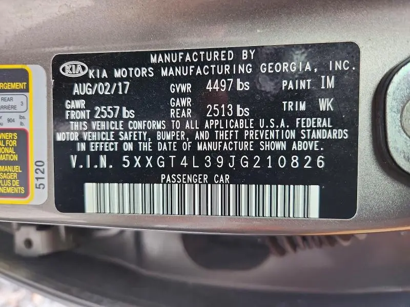 2018 KIA OPTIMA LX  