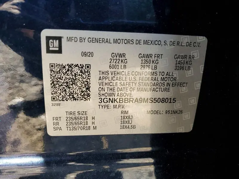 2021 CHEVROLET BLAZER 1LT  