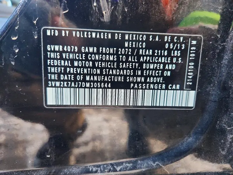 2013 VOLKSWAGEN JETTA BASE  