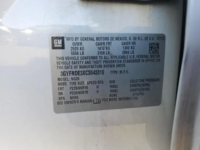 2012 CADILLAC SRX LUXURY COLLECTION  