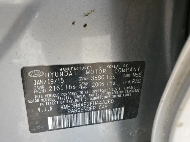 2015 HYUNDAI ELANTRA SE