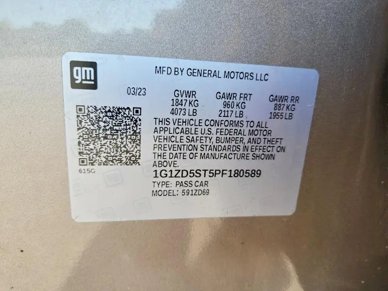2023 CHEVROLET MALIBU LT  