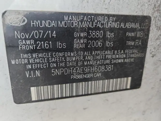 2015 HYUNDAI ELANTRA SE  