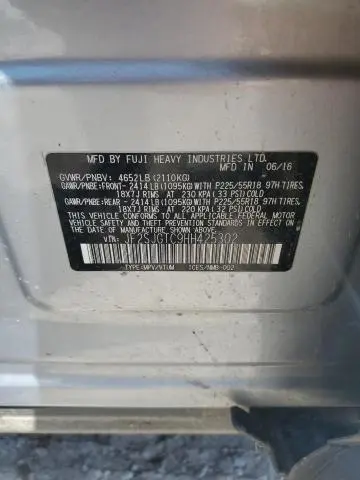 2017 SUBARU FORESTER 2.0XT TOURING  