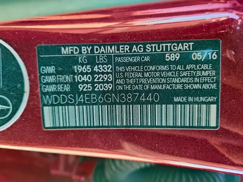 2016 MERCEDES-BENZ CLA 250  