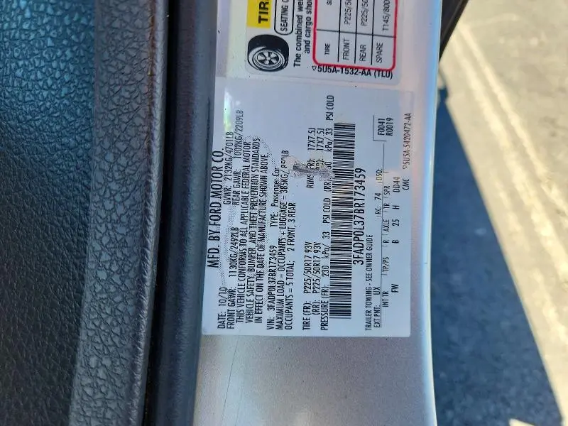 2011 FORD FUSION HYBRID  