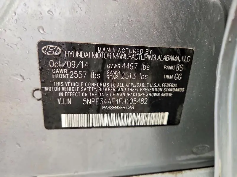 2015 HYUNDAI SONATA SPORT  