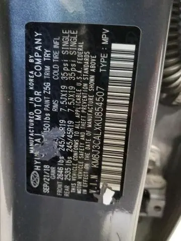 2019 HYUNDAI TUCSON LIMITED  