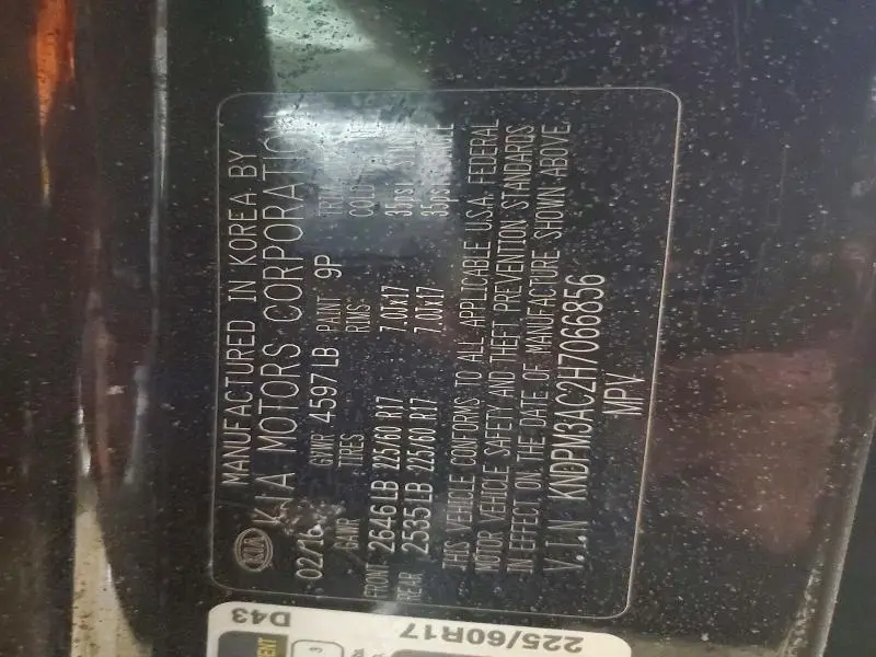 2017 KIA SPORTAGE LX  