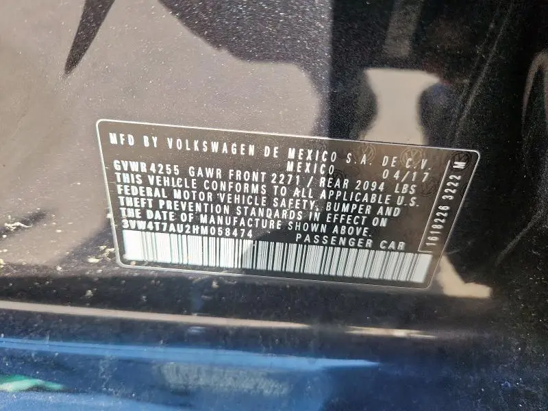 2017 VOLKSWAGEN GTI S