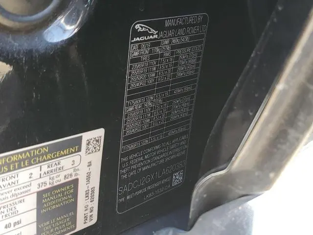 2020 JAGUAR F-PACE PREMIUM  