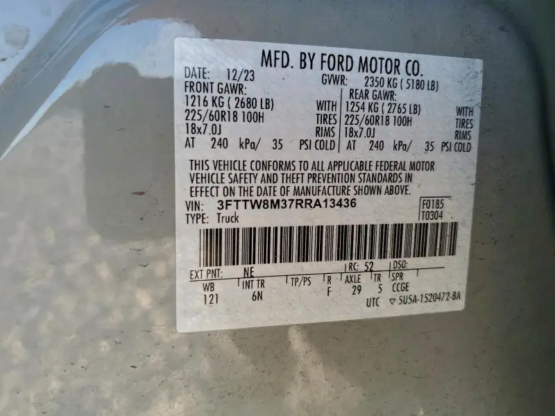 2024 FORD MAVERICK LARIAT  