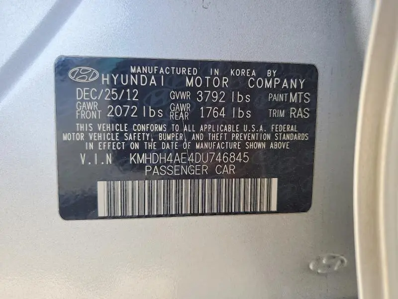 2013 HYUNDAI ELANTRA GLS  