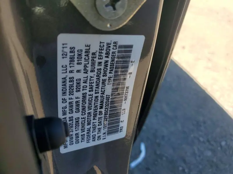 2012 HONDA CIVIC EX  