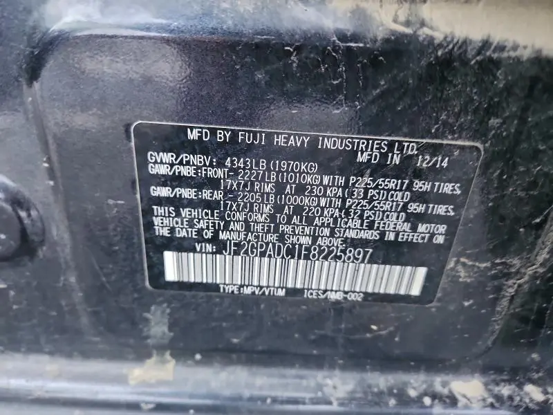 2015 SUBARU XV CROSSTREK 2.0 PREMIUM  