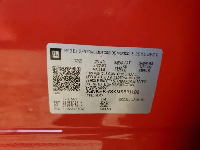 2021 CHEVROLET BLAZER RS  