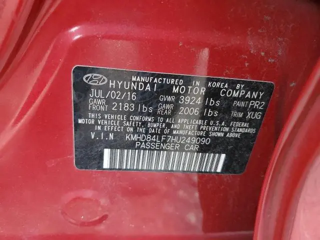 2017 HYUNDAI ELANTRA SE  