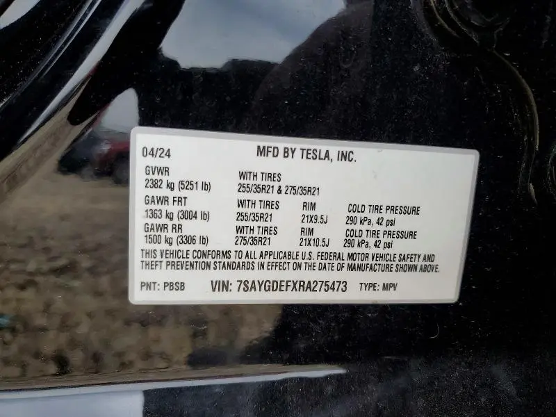 2024 TESLA MODEL Y   