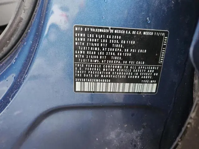 2019 VOLKSWAGEN TIGUAN SE  