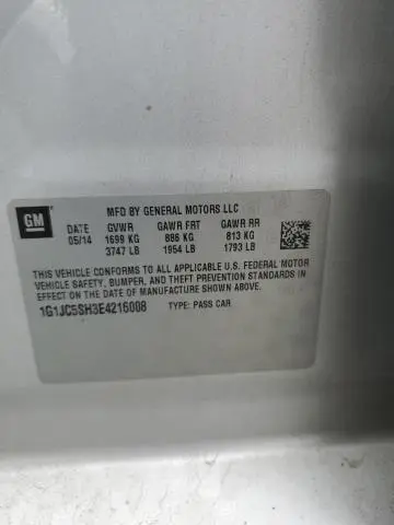 2014 CHEVROLET SONIC LT  