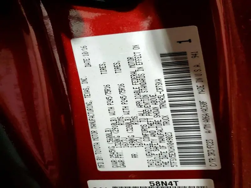 2017 TOYOTA TACOMA ACCESS CAB  