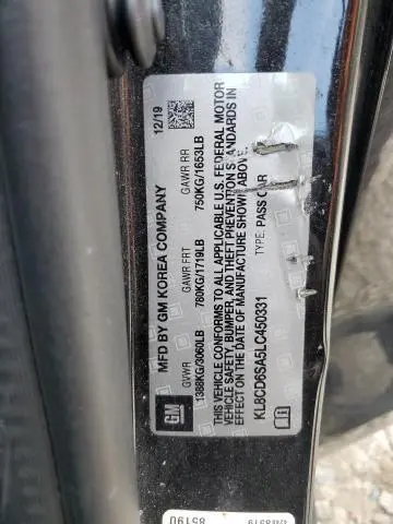 2020 CHEVROLET SPARK 1LT  