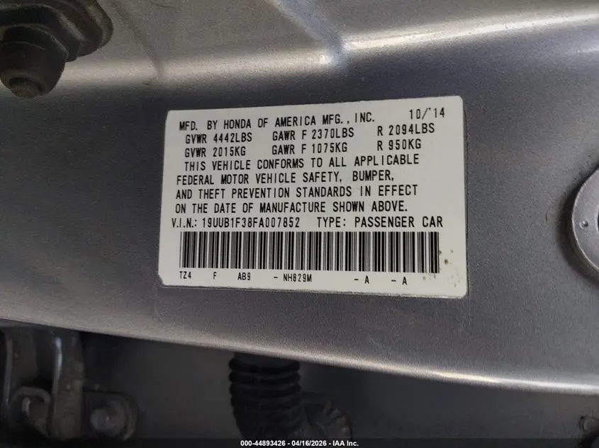 2015 ACURA TLX  
