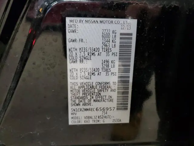 2014 NISSAN PATHFINDER SV HYBRID  