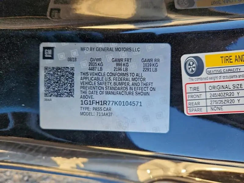 2019 CHEVROLET CAMARO SS  