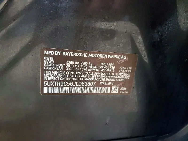 2018 BMW X3 XDRIVE30I  