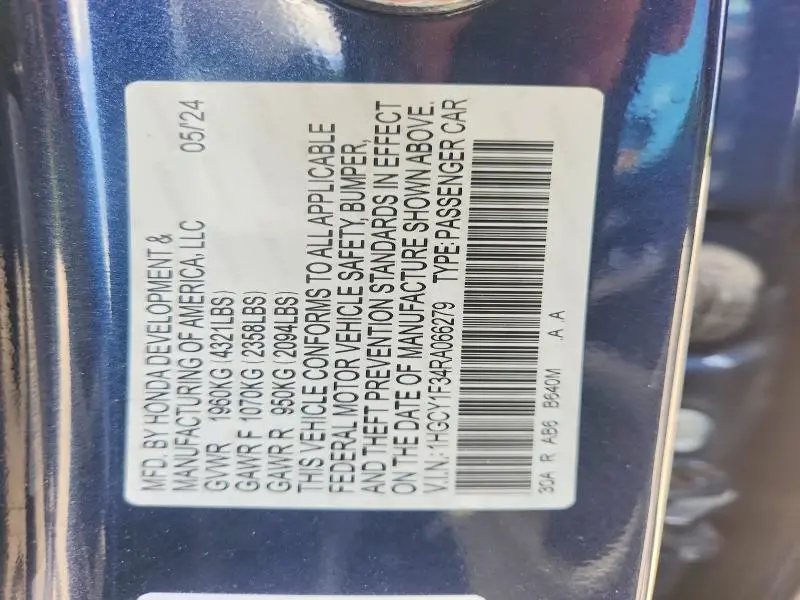 2024 HONDA ACCORD EX  