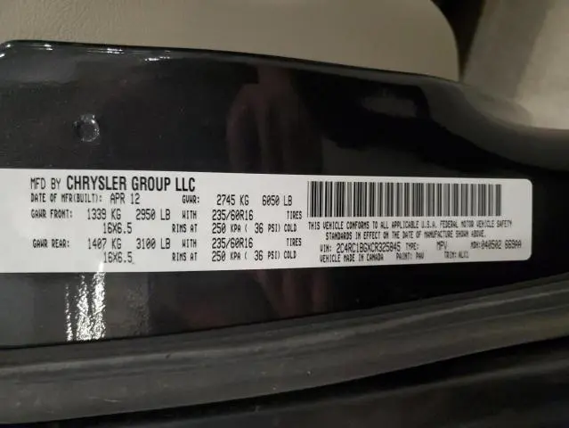 2012 CHRYSLER TOWN & COUNTRY TOURING  