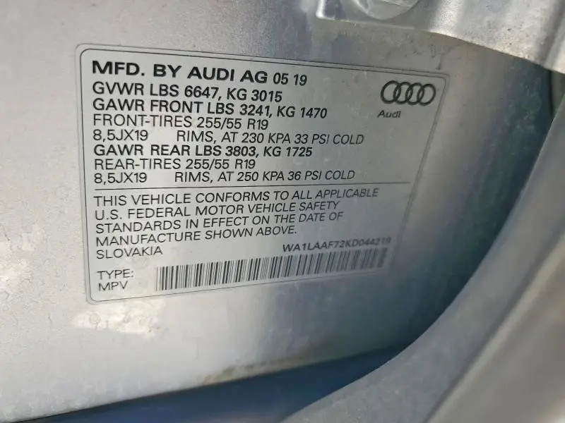 2019 AUDI Q7 PREMIUM PLUS  