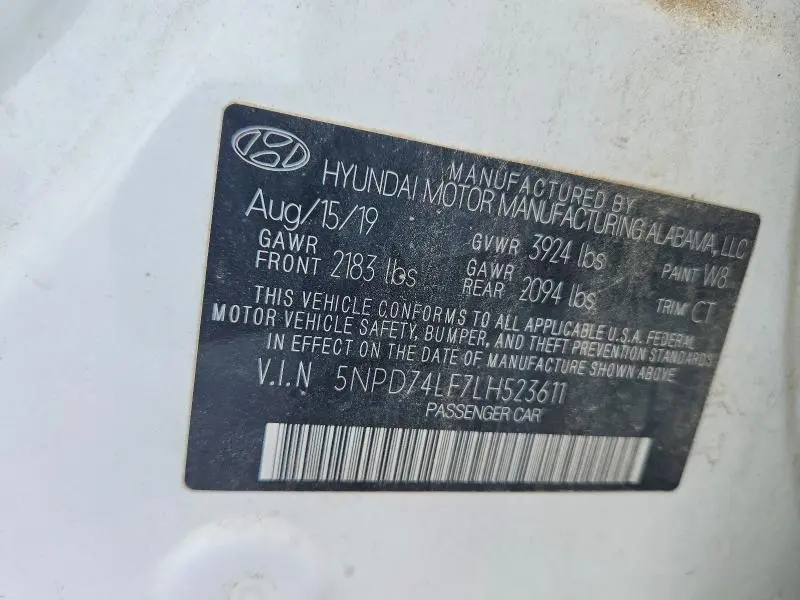 2020 HYUNDAI ELANTRA SE  