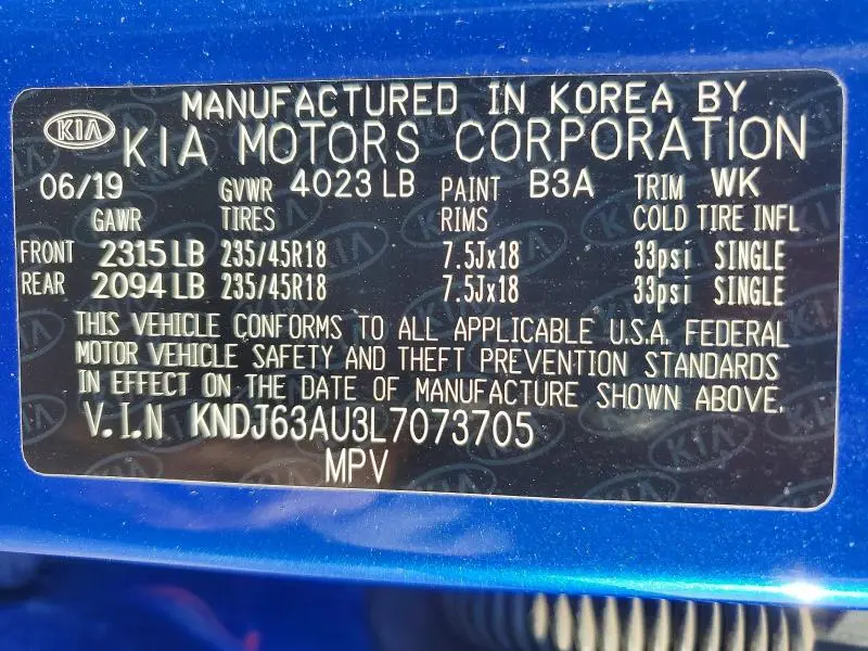 2020 KIA SOUL GT-LINE  