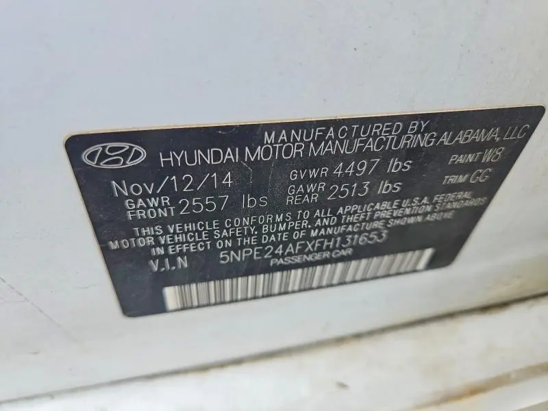 2015 HYUNDAI SONATA SE  
