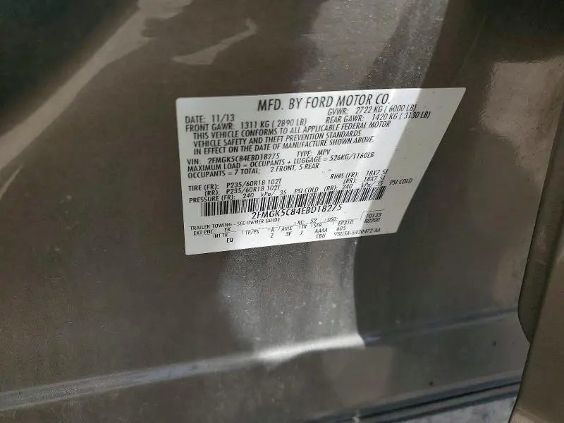 2014 FORD FLEX SEL  