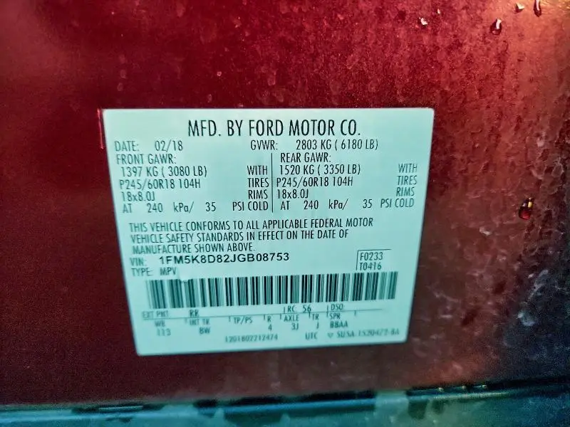 2018 FORD EXPLORER XLT  